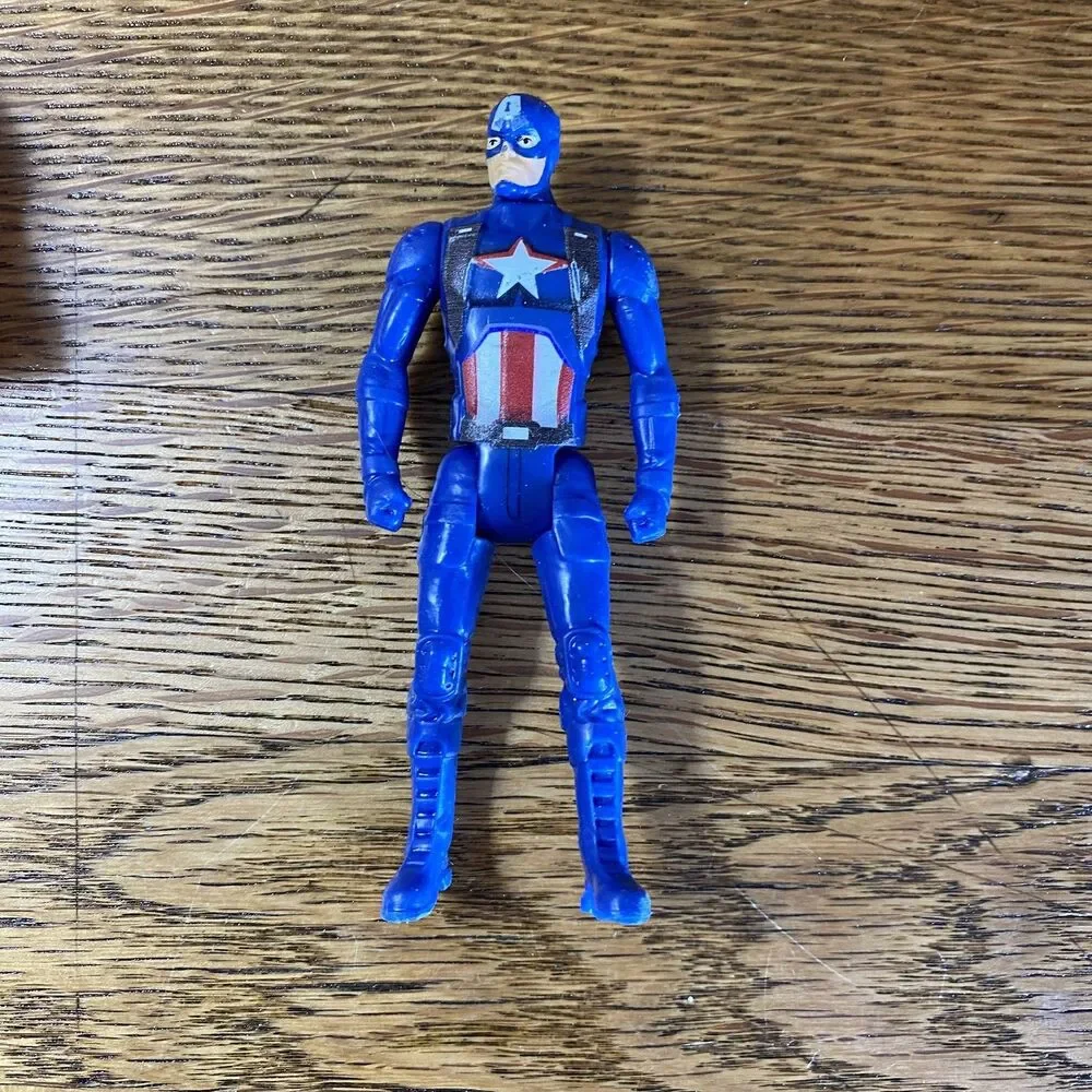 Lot of 8 Toy Marvel Toy Action Figures Spider Man Captain America 4, 6 & 12 Inch